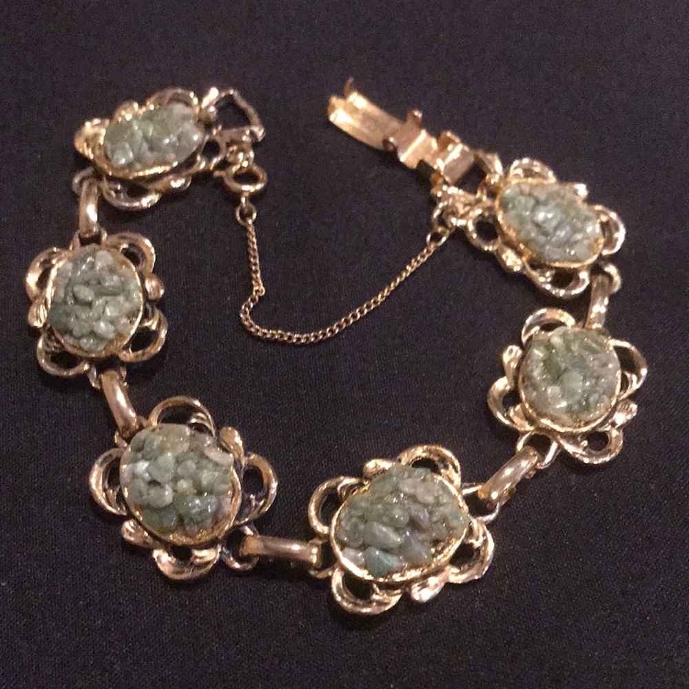 πβ€οΈHP TY @Raynedan πβ€οΈVintage Swoboda unmarked Jadeite bracelet - Picture 5 of 7